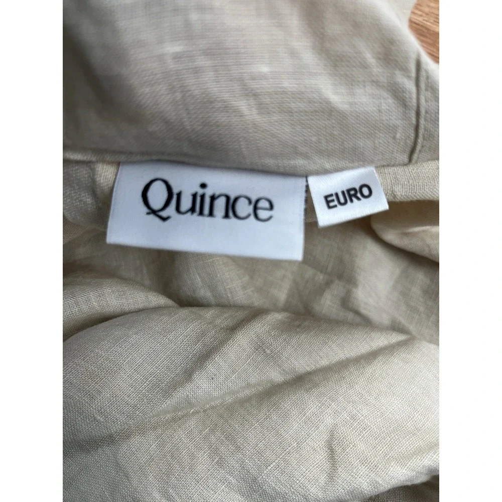 Quince 100% Linen‎ Euro Pillow Sham in Oat NEW